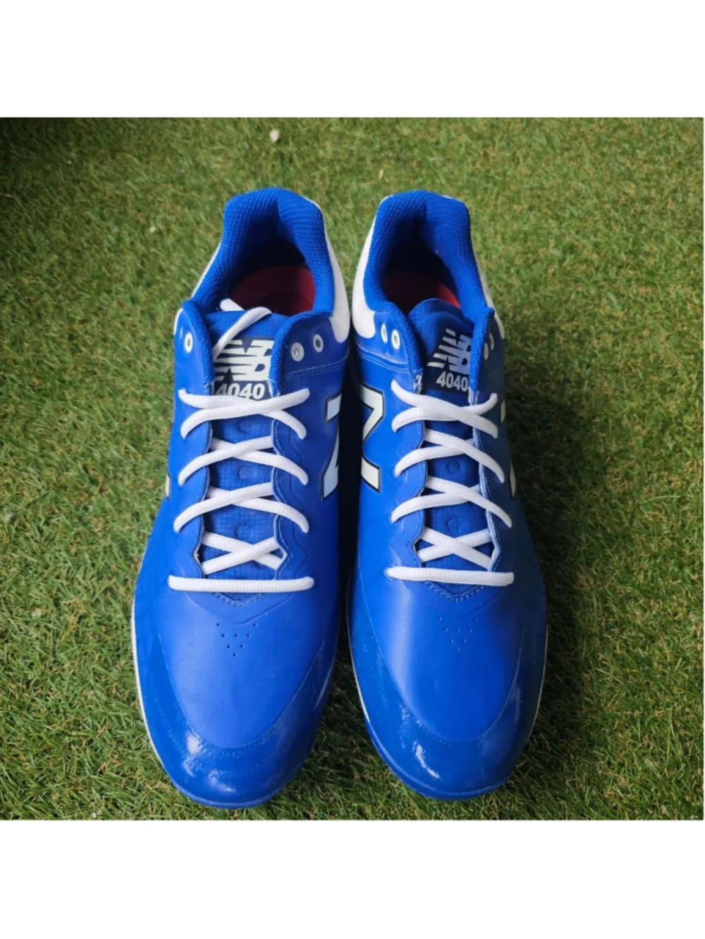 New Balance L4040V5 Metal Baseball Cleats - Royal Blue/White